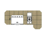 Cal Flame Avalon Q 8 Ft. L-Shaped BBQ Grill Island - BBK820