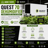 Quest 70 Overhead Series Dehumidifier, 120V
