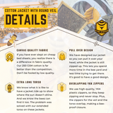 Classic Cotton Beekeeping Jacket with Round Veil