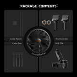 Spider Farmer 6" Clip Fan, 10-Speed with Wide-Angle Oscillation - Pack of 2