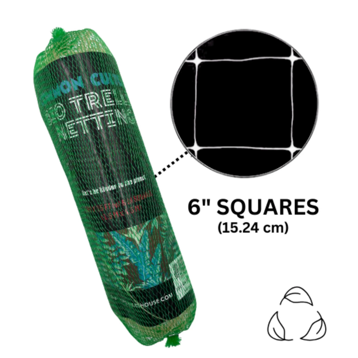 Amazon Net Roll Common Culture Bio Trellis Netting Bulk Roll 5 ft x 15 ft w/ 6in Squar ...