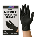 Common Culture Nitrile Gloves Powder-Free - Black - 5mil (100/Box)