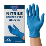 Common Culture Blue Nitrile Powder-Free 4 mil Gloves | Large (100/Box)