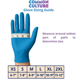 Common Culture Blue Nitrile Powder-Free 4 mil Gloves | Medium (100/Box)