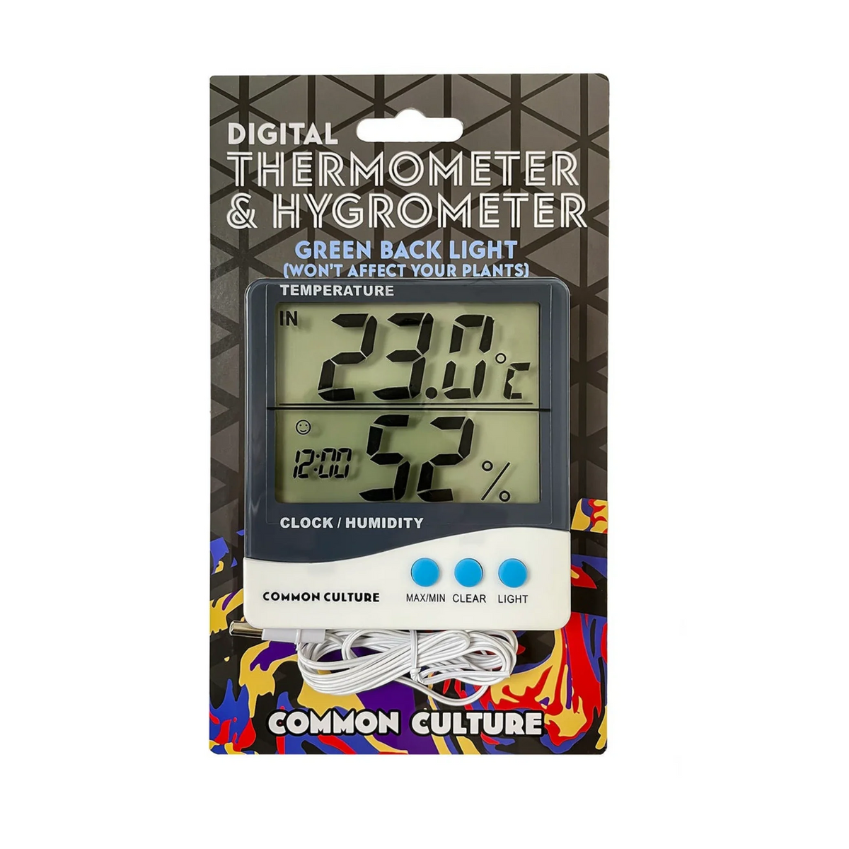 Common Culture Large Display Thermometer & Hygrometer – Grow It Depot