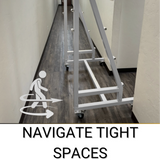 Trellis Slayer 9000 Trellis Mover by Common Culture - White Powder Coated w/ 6" Rubber Casters - 4 Rolls Capacity