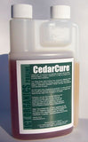 A 16oz bottle of ICT Organics CedarCure organic pest control.