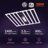 Medic Grow Fold-800 Full- Spectrum LED Grow Light 800w for 4×4 Planting ETL & DLC Certified
