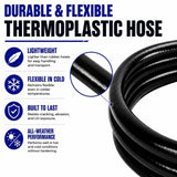 Flame King 60" RV Propane Hose, 1/2" Female Flare x 3/8" MNPT CSA Approved
