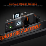 2026 Spider Farmer® G8600 800W WiFi & Bluetooth App-Controlled Dimmable Cost effective Full Spectrum High Yield LED Grow Light for 4X4 / 5X5 Grow Tent