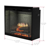 Dimplex Revillusion 30" Built-in Electric Firebox With Herringbone Backer