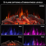 (Open Box) Eternal Flame EF26-LG Smart Electric Fireplace Logs, WiFi Enabled