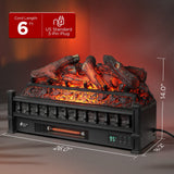 (Open Box) Eternal Flame EF26-LG Smart Electric Fireplace Logs, WiFi Enabled