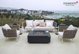 Elementi Plus Roraima 40" Square Slate Black Concrete Natural Gas Fire Table