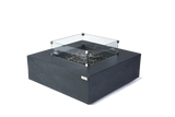 Elementi Plus Roraima 40" Square Slate Black Concrete Natural Gas Fire Table