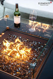 Elementi Plus Roraima 40" Square Slate Black Concrete Natural Gas Fire Table