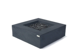 Elementi Plus Roraima 40" Square Slate Black Concrete Natural Gas Fire Table