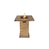Elementi Rova 34" Redwood Concrete Propane Bar Table