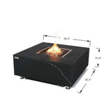 Elementi Plus Sofia 40" Marble Porcelain Fire Table - Bulgaria Black