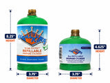 Flame King Eco Friendly Sustainable 8oz 1/2lb Refillable Propane Tank LP Cylinder
