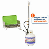 Flame King 3 Outlets Adapter 20 to 1LB Propane Tank Distribution Post Pole Tree Stem Stand
