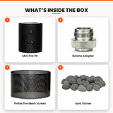 Flame King Smokeless Portable Mini Tabletop Fire Pit Dual Fuel Propane and Butane