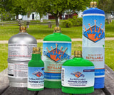 Flame King 1/4 lb Refillable Mini Propane Tank Cylinder - 2-Pack Eco Friendly Tank