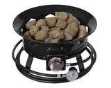 Flame King Outdoor Portable Propane Gas 19″ Fire Pit Bowl with Self Igniter Cover Carry Straps