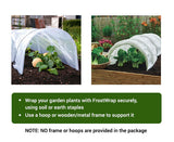 FrostWrap, Freeze and Crop Protection Plant Cover – 0.59 oz/yd2 (20 GSM) of Fabric Non-woven 10ft x 25ft Reusable Garden Floating Row Cover