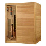 Golden Designs Soria Hybrid Sauna (Indoor) Full Spectrum and Harvia Traditional Stove | GDI-8330-01 | 3 Persons