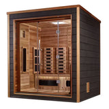 Golden Designs Visby Outdoor-Indoor PureTech™ Hybrid Full Spectrum Sauna – Canadian Red Cedar Interior | GDI-8223-01 Visby | 3 Persons