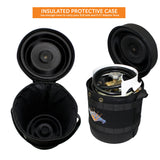 Flame King Propane Gas Hauler Kit 3lb Empty Propane Tank, Adapter Hose and Insulated Protective Carry Case