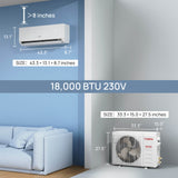 Greenland 18,000 BTU Single Zone WiFi Mini Split AC (R454B)