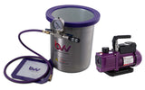 Glass Vac 3 Gallon TALL Stainless Steel Vacuum Chamber and Vacuum Pump Kit