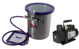 Glass Vac 3 Gallon TALL Stainless Steel Vacuum Chamber and Vacuum Pump Kit