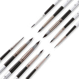 10 pcs/set Round Pointed Watercolor Brush Nylon Hair Wooden Handle Acrylic Painting Pens Student School Drawing Stationery