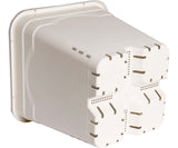Active Aqua 12" x 12" Square White Pot, 12" Tall, case of 24