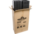 Active Aqua 7" x 7" Square Black Pot, 9" Tall, case of 50