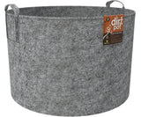 Dirt Pot Flexible Portable Planter, Grey, 5 gal, with handles