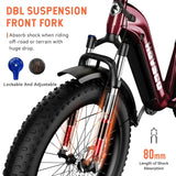 HOVSCO HovAlpha 26" Step-Thru Fat Tire Ebike