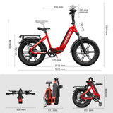 HOVSCO HovBeta 20" Foldable Fat Tire Electric Bike