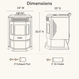 ComfortBilt HP22-SS Pellet Stove Brown Stainless Steel