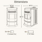 ComfortBilt HP22-N SS Pellet Stove Brown