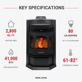 ComfortBilt HP22 Pellet Stove Black