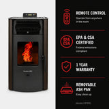 ComfortBilt HP50S Pellet Stove - Dark Brown