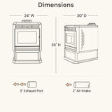ComfortBilt HP61 Pellet Stove Dark Brown