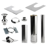 Huum Thru-Ceiling Chimney Kit Sauna Wood Stove Chimney Set, Thru-Ceiling