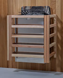 Golden Designs Gargellen Hybrid (PureTech™ Full Spectrum IR or Traditional Stove) Outdoor Sauna – Canadian Hemlock | GDI-8125-01 Gargellen | 5 Persons