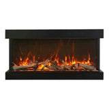 Amantii Tru-View XL XT 72 Inch Indoor Outdoor 3 Sided Electric Fireplace