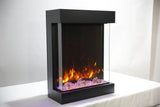 Amantii Wall Mount Cube 20 inch Indoor Outdoor 3 Sided Electric Fireplace